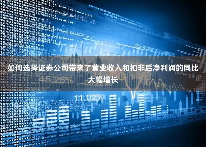 如何选择证券公司带来了营业收入和扣非后净利润的同比大幅增长