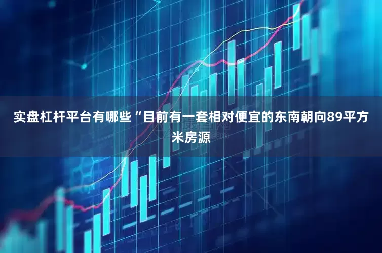 实盘杠杆平台有哪些“目前有一套相对便宜的东南朝向89平方米房源